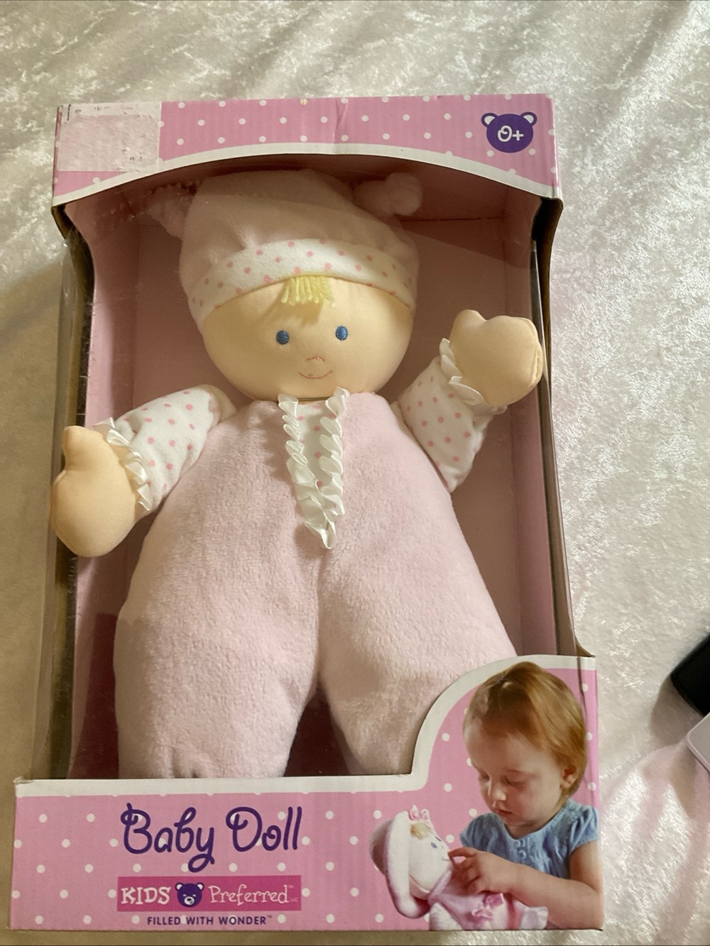 Kids Preferred Pink Plush Baby Doll - Soft Cuddly Infant Toy